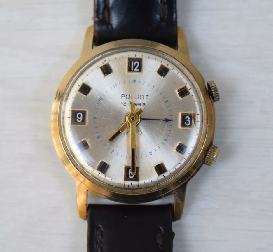 Vintage Collectible Russian POLJOT 18 Jewels Watch Wristwatch