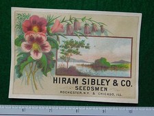 1870s-80s Hiram SIbley & Co Seedsmen Seedhouse Victorian Trade Card F26