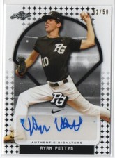 2018 Leaf Perfect Game National Showcase Base Autos Black /50 Ryan Pettys Auto