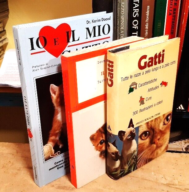 LOTTO DI 3 LIBRI SUL GATTO - TITOLI NELLA FOTO