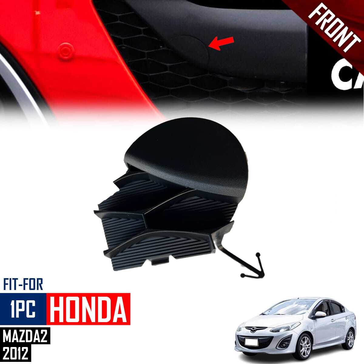 Front Bumper Towing Hook Cover Fit Mazda 2 2009-2014 Sedan