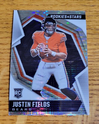 Justin Fields 2021 Panini Rookies & Stars Pulsar Silver Prizm #104 Rookie RC
