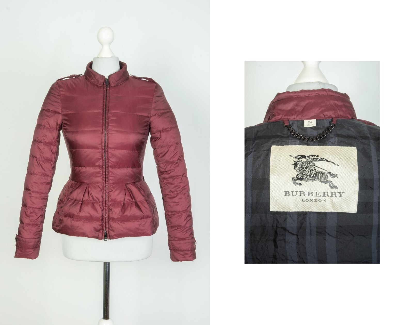 ladies burberry puffer coat