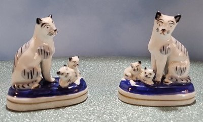 ❀antique cat˚✧₊専用❀8/3までお取り置き Vintage Otagiri Mrs Whiskers Kitty Cat Teapot Mother Cat W/tea Cup