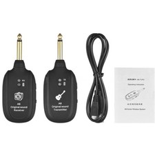 Guitar Bass WIRELESS System Transmitter Receiver Built In Rechargeable Battery