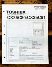 Toshiba CX35C80 CX35C81 TV / Television Service Manual Original 