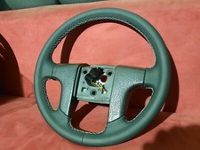 Lenkrad VW Golf Passat Corrado Neu Bezogen Leder Weiße Naht