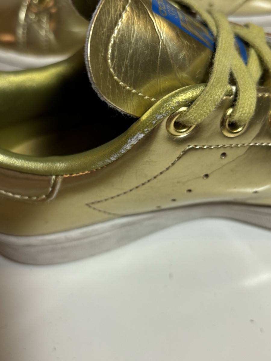 Adidas Gold Metallic/Crystal White - Stan Smith Sneakers - Men's