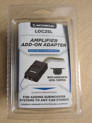 SCOSCHE LOC2SL Car Stereo 2-Channel Audio Adjustable Amplifier Add-On Adapter