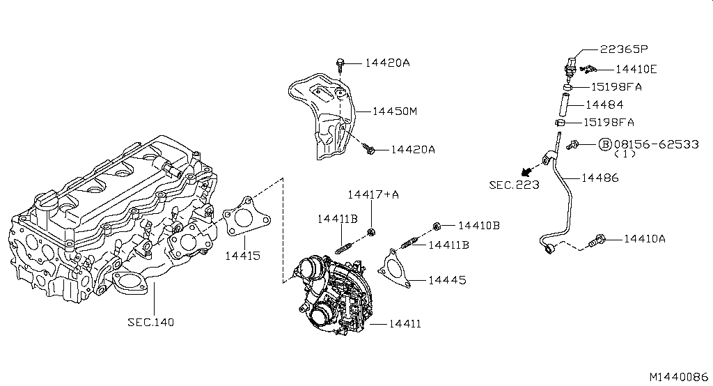 NISSAN INFINITI SENSOR BOOST PRESSURE ASSY 223655X00A OEM