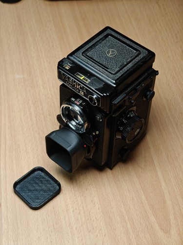 Combo lens hood + cap protection for Yashica Mat 124G Rolleiflex bay 1 minolta - Photo 5/9