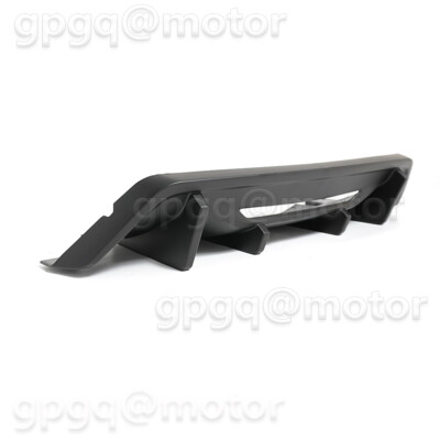 For Ford Mustang 2024-25 AMPP Matte Black Add-On Shark Fin Rear Bumper Diffuser
