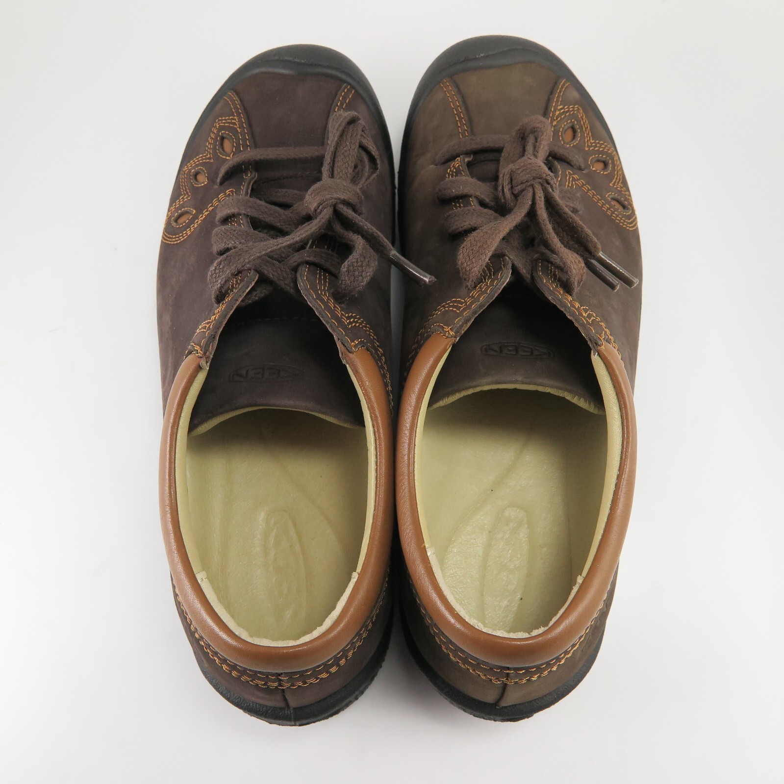 Scarpe da passeggio Keen Barika Oxford stringate da donna taglia 6 5 M marrone nabuk sneakers