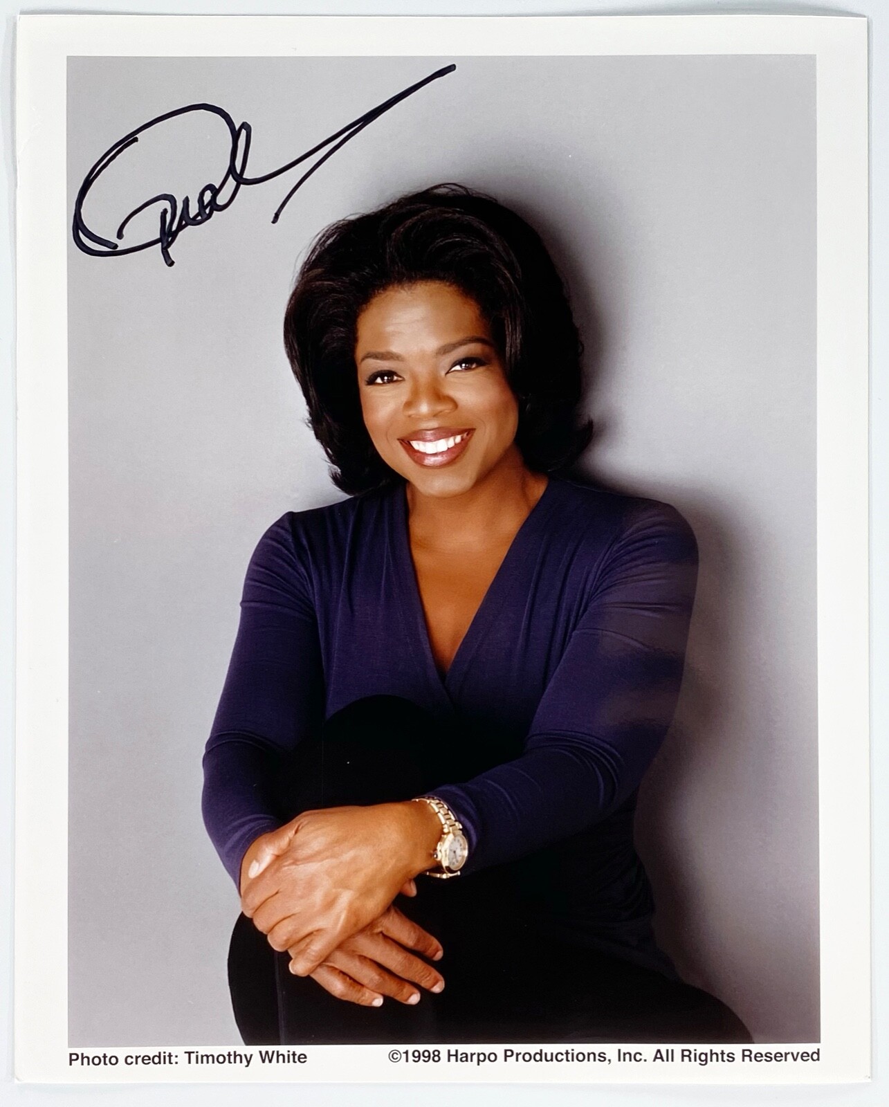 1998 Oprah Winfrey Signed Autographed Picture 8x10 Color Promotional ...