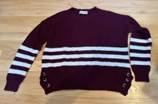 Pink Republic Maroon and White-Stripped Sweater SM - Excellent Condition
