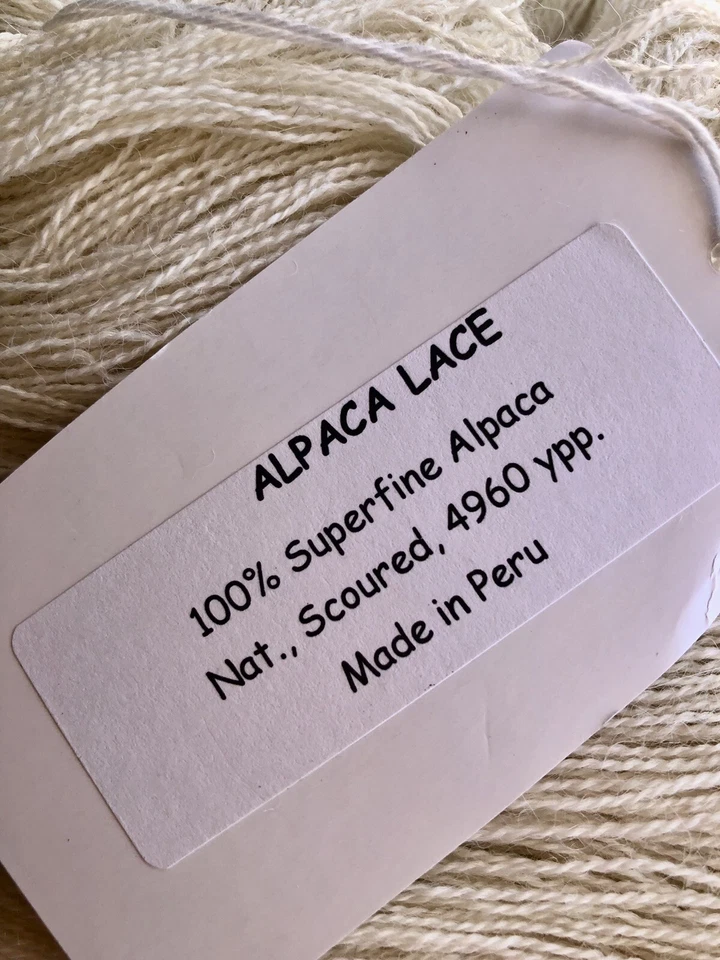 Henry's чердак пряжи альпака кружева - натуральный неокрашенный - 2 мотки в 1 комплект. - Изображение 3 из 4
