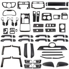 ????Matte Black Steering wheel Dashboard Door Full Decor Trims for 4Runner 2010+