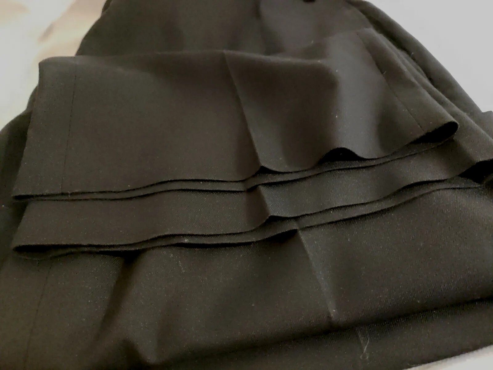 Ralph Lauren solid black flat front polyester vis… - image 8