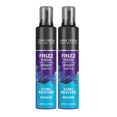 John Frieda Frizz Ease Curl Reviver Mousse Pack of 2 7.2 Ounce Moisturizing Hold