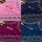 women georgette daimond work saree