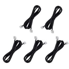 6-Feet Telephone landline Extension Cord Cable Cord with Standard RJ-11 6P4C ...