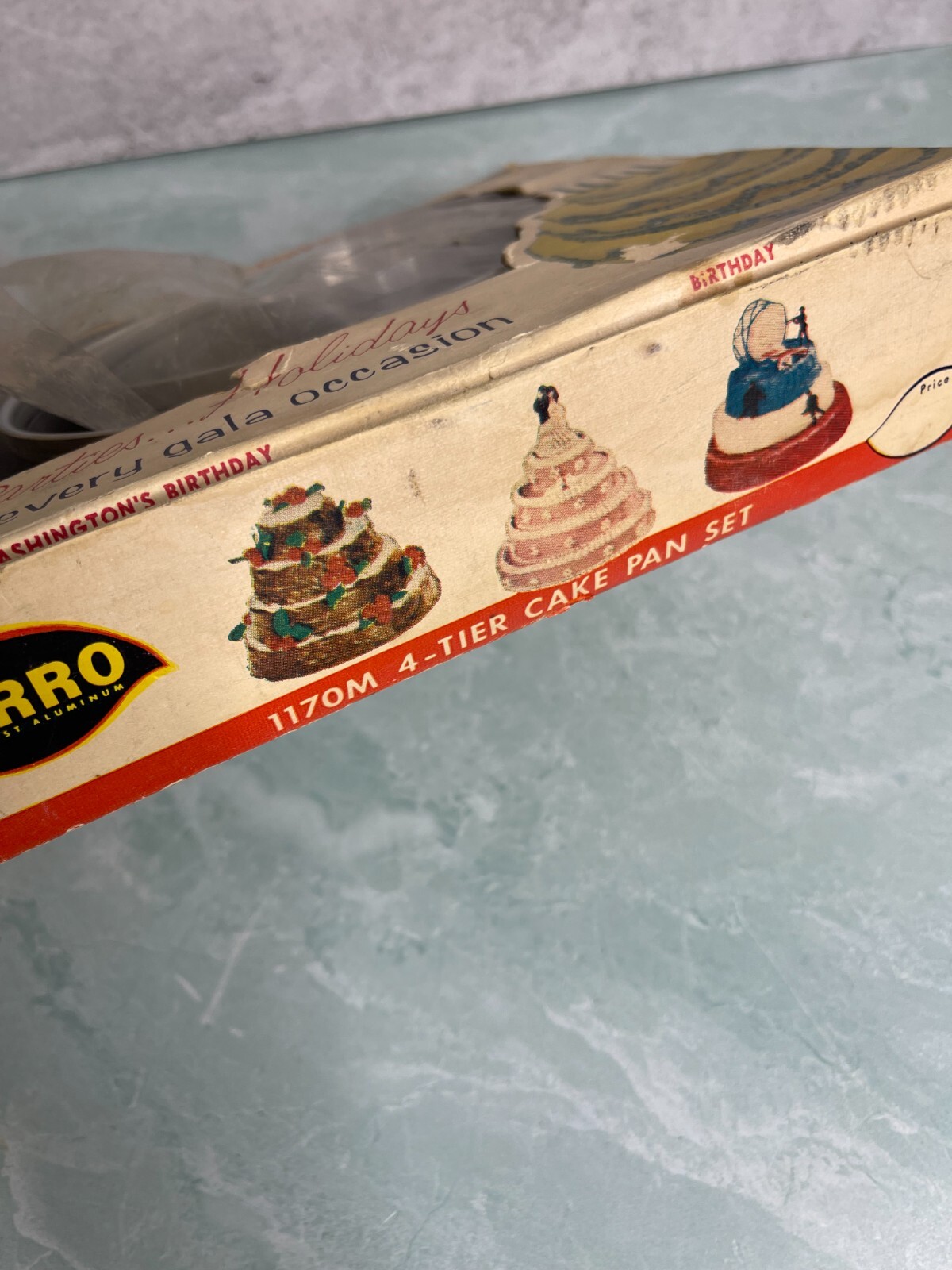 Vintage Mirro 4-tier round Cake Pan Set aluminum Party holiday READ