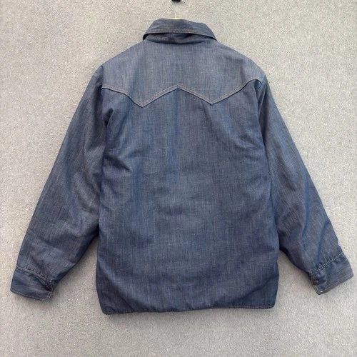 Vintage Stearns Goose Down Insulated Western Denim Look Jacket Large Minnesota image 4