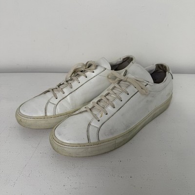 Common Projects Original Achilles Low White Leather Sneakers Mens 43 1528 0506