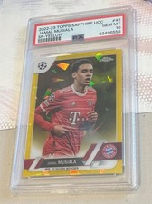 2022-23 Topps Sapphire UCC Jamal Musiala #42 Image Variation Yellow /99 PSA 10