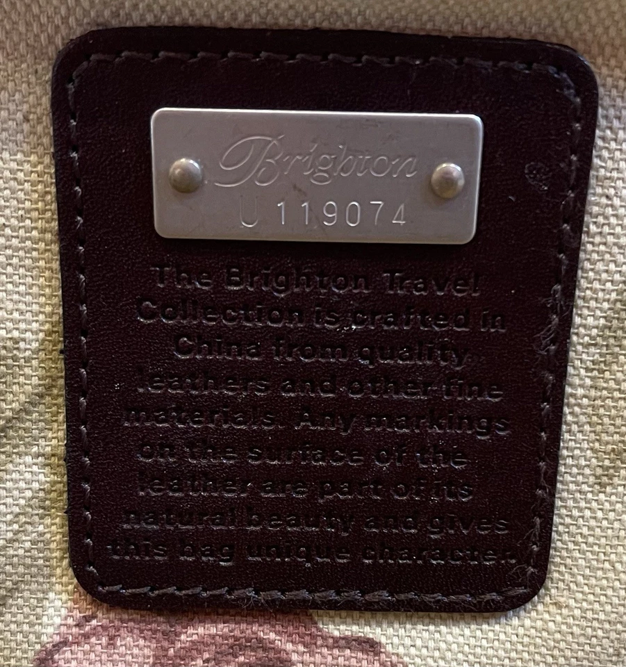 Brighton Lansky 3pc Luggage Set Black Brown Croc Embossed Leather - Image 4 of 4