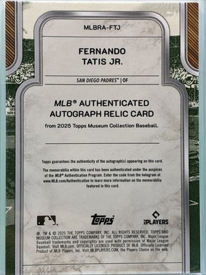 2025 Topps Museum Collection - Fernando Tatis Jr. Autograph Relic
