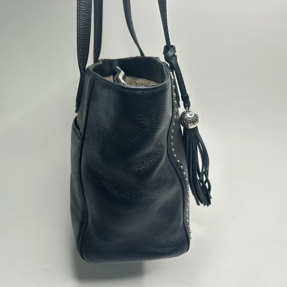 Chic BRIGHTON Black Pretty Tough Jax City Tote Bag Leather - Image 4 of 4