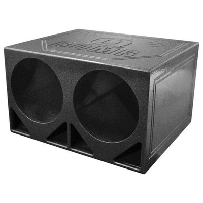 QPower QBOMB Dual 12-Inch Turbo-Ported Empty Woofer Box