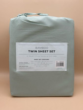 Green Bamboo 3 Piece Twin Sheet Set - 14" Pocket Fits 17" Deep Mattress
