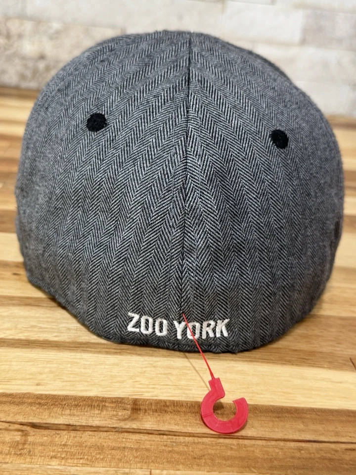 ZOO YORK серый резинке шляпа S/M вышитый логотип коньков стиль эластичной подходит черный поля - Изображение 3 из 4