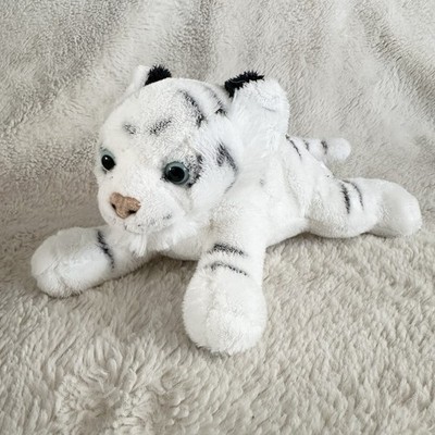 Wildlife Artists Small White Tiger Cat Plush 8  Floppy Stuffed Animal Zoo
