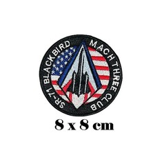 USAF Black Bird Aircraft Combat Jet SR 71 Iron Sew On Patch Jacket Jeans Leather