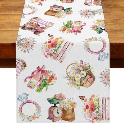 She's Fresh Off the Market Bridal Shower Decorations Bride to Be Table Runner 