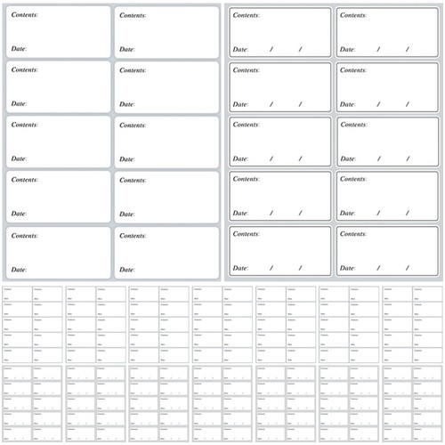 40 Sheets Food Labels Office Removable Storage for Containers Reusable ...