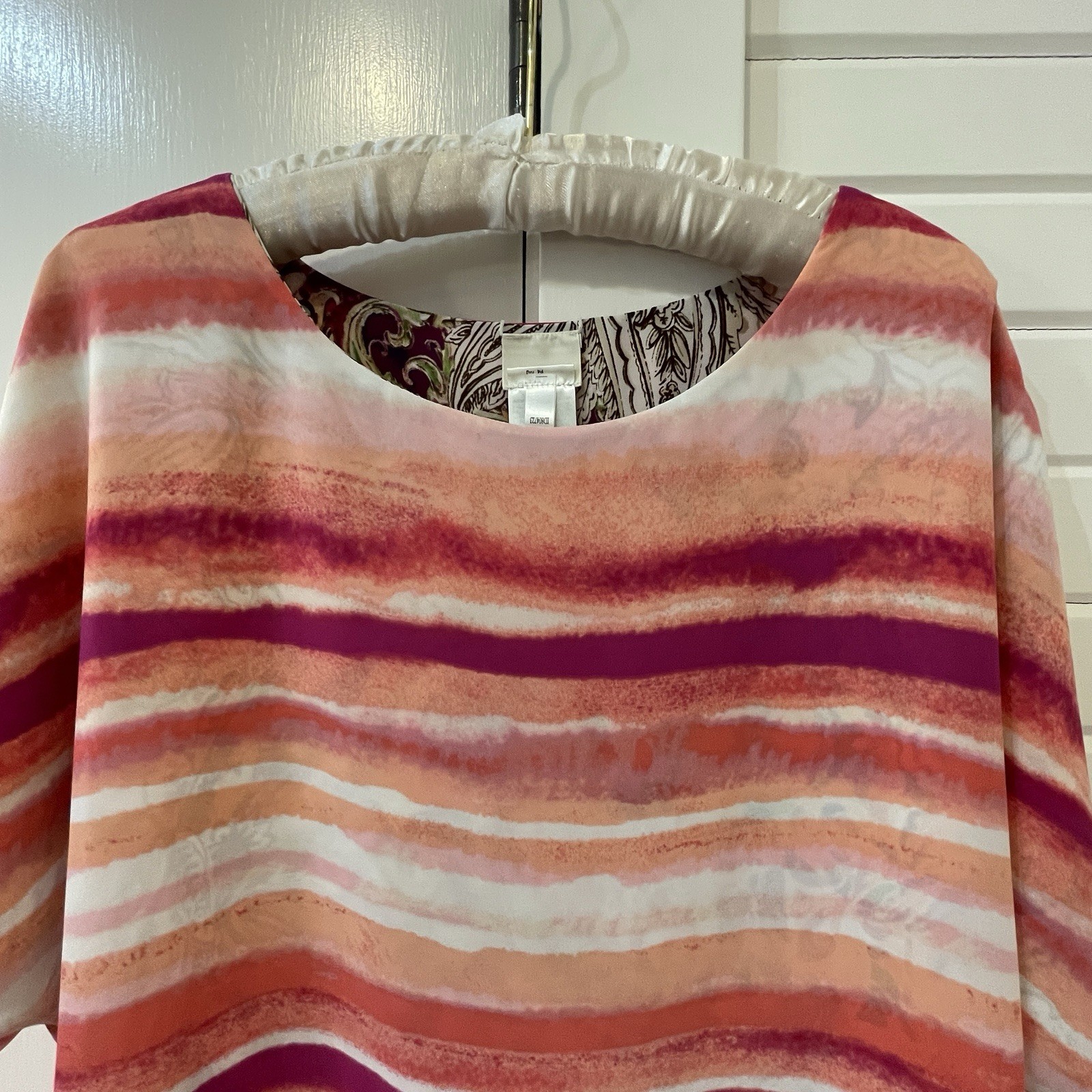 Chico's Reversible Blouse Top 2 Patterns Short Sl… - image 6