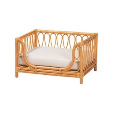 Kierra Bohemian Honey Rattan Pet Bed