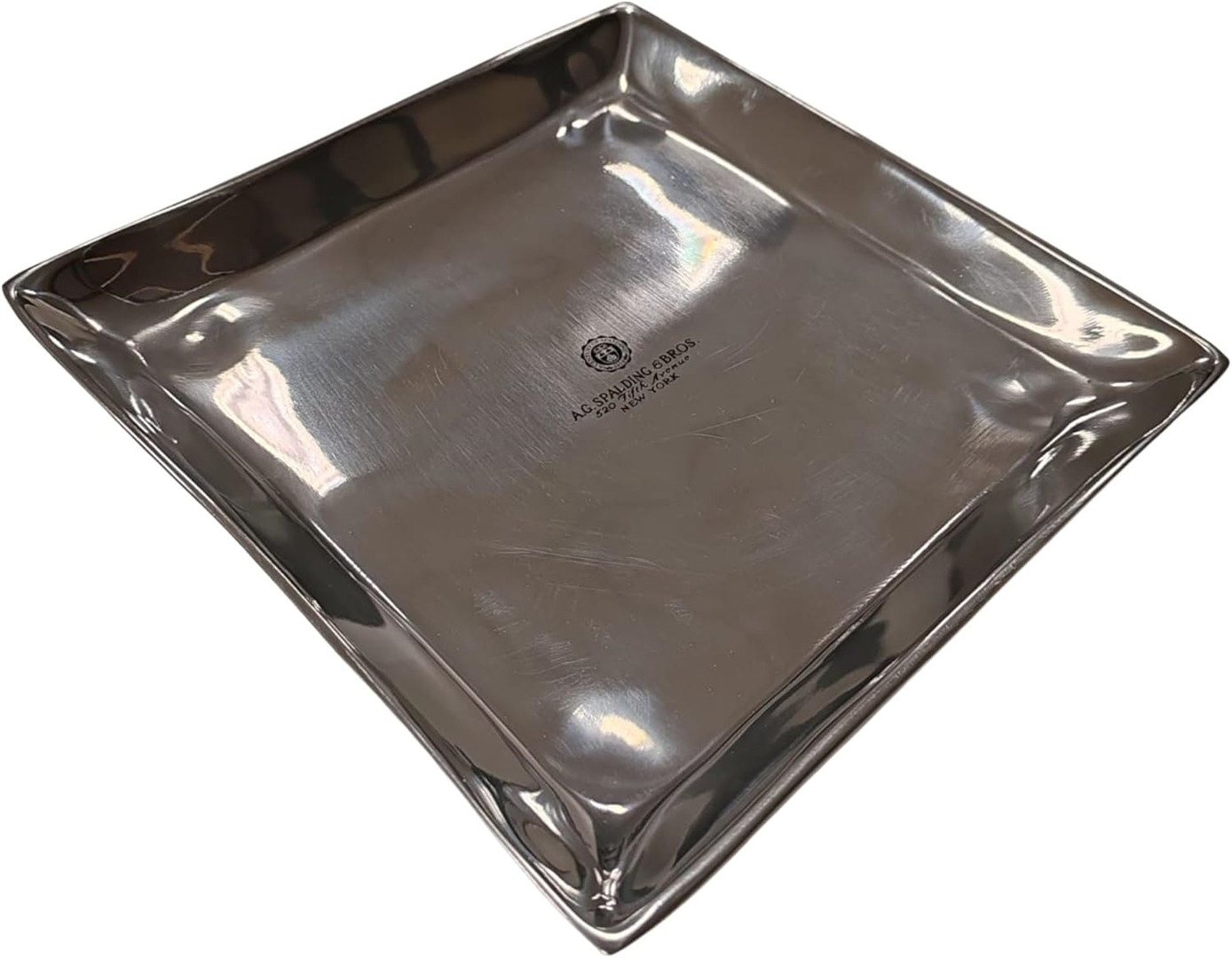 Piatto Quadrato Medium Alluminio | A.g. Spalding & Bros.