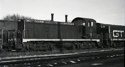 MS ORIG 2x4 B/W NEGATIVE: GTW GRAND TRUNK WESTERN NW2 #1 - SOLD TO CNW