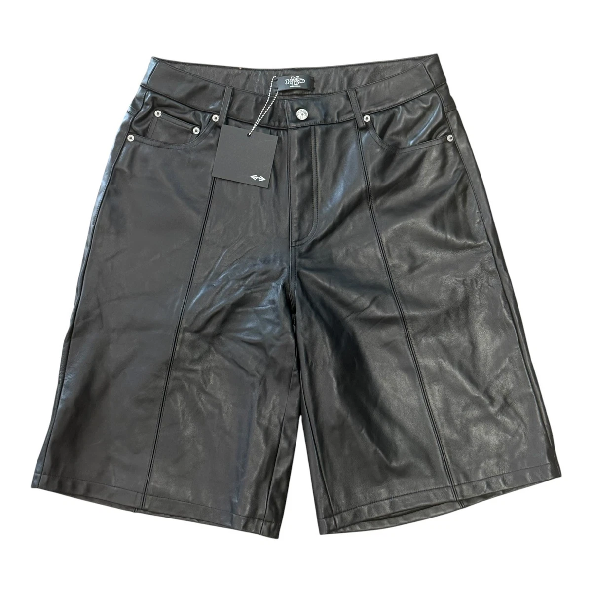 Black Leather Shorts for Men for sale | eBay