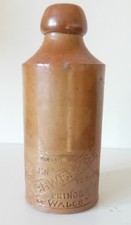 Vintage Stoneware Schweppes Bottle (17cms) To the Queen & To the Prince of Wales