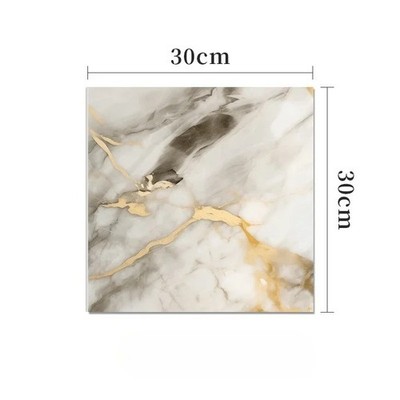 3D Marble Tile Wall Sticker Waterproof Self Adhesive Renovation Decor Film