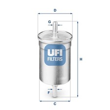 UFI Kraftstofffilter 31.710.00 für RENAULT SMART