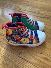 2023 Sesame Street Character Color Block High Top Sneakers 7C