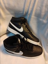 Nike Court Vision Next Nature Mid Top Black White Leather Sneakers DN3577-001