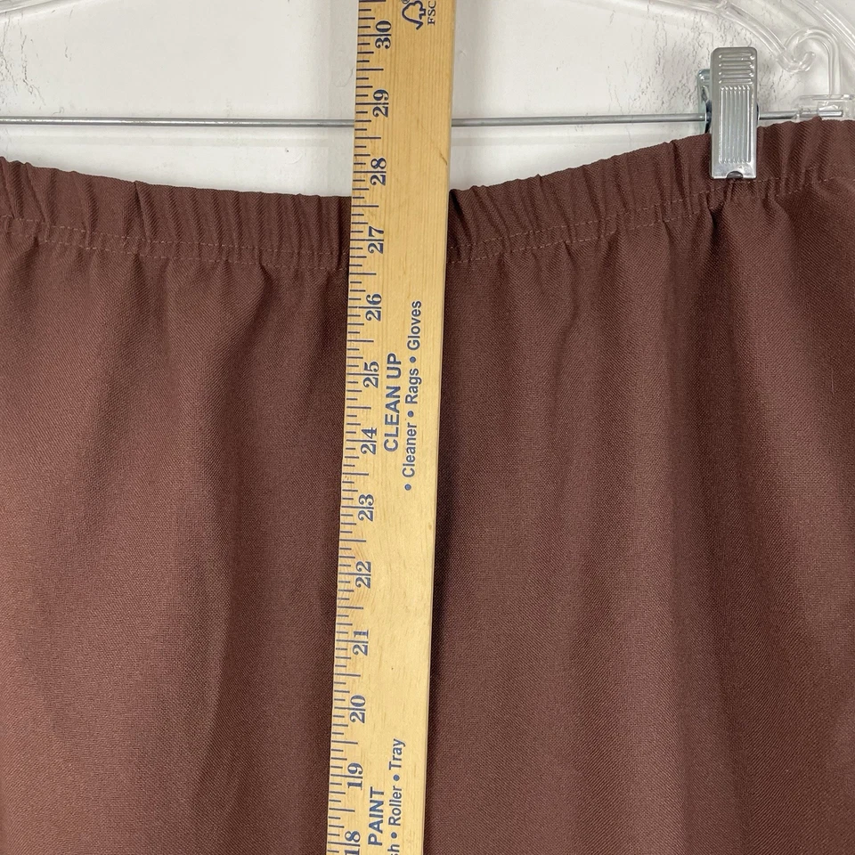 Falda Nikki Pull On Hasta la Rodilla Cintura Elástica Talla 20 Marrón Hecha en EE. UU. Foto 4 de 4